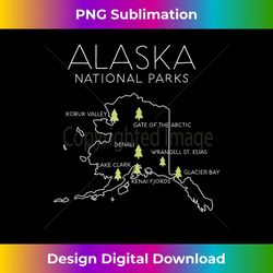 alaska national park map denali gates arctic anchorage snow - png transparent sublimation design