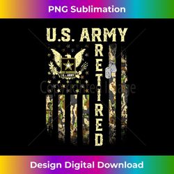 us army retired distressed american flag patriotic retiree 3 - instant sublimation digital download