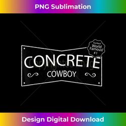 concrete cowboy for woman & men logo label art style - png transparent sublimation design