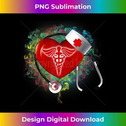 nurse 365 stethoscope heart nurse - elegant sublimation png download