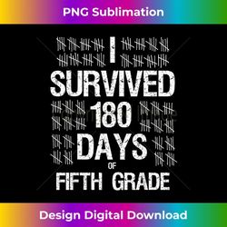 i survived 180 days 5th grade cute funny last day of school - elegant sublimation png download