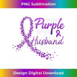 i wear purple for husband pancreatic cancer awareness s - retro png sublimation digital download