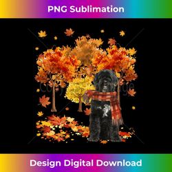 it's fall y'all portuguese water dog autumn tree fall leaves - instant sublimation digital download
