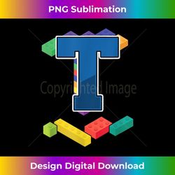 letter t master builder alphabet last name building blocks 1 - png transparent sublimation file