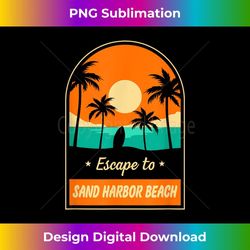 escape to sand harbor beach summer nevada tropical - png sublimation digital download