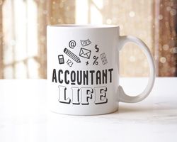 funny accountant gift mug coaster set accounting life book keeping maths accountancy tea cup gift set