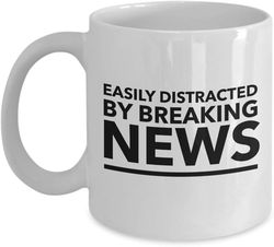 nickerson creations news junkie gift coffee mug journalist editor reporter him her man woman fun cup