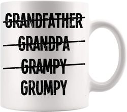 grandfather mug father day cup - grandfather grandpa grampy grumpy grandad distressed shirt 11oz cups mugs