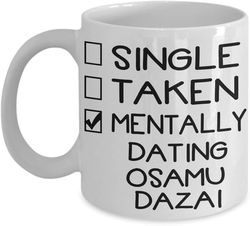 osamu dazai cosplay costume lover coffee mug - gift for bungou stray dogs japan, japanese anime lovers tea cup