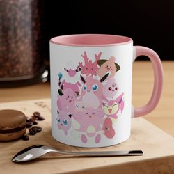 jiggly puff mug, anime coffee cup, jiggly coffee mug, anime decor, anime mug, balloon poke, igglybuff, kawaii, gift, dit