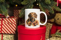 santa paws dachshund holiday mug 11 oz  gift for dog lover, christmas mug, dachshund gift, dachshund lover, christmas gi