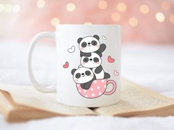 panda bear lover, panda bear, panda lovers, best coffee mug, best friend mug, cute mug, gift for lovers, cute coffee mug