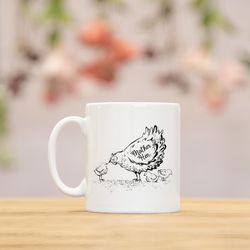 mother hen mug, mum gift, gift for mum, mothers day gift, gift for her, birthday gift, christmas gift, gift ideas for mu