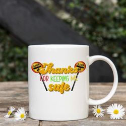 lollypop lady mug and coaster gift set thanks keeping me safe coffee tea gift