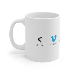 Vue Developer Mug, Vue Mug, Programmer Mug, Coffee Code Fix Bugs Sleep Repeat, Funny Mug For Programmers Or Vue Develope