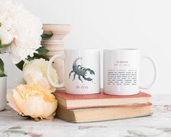 scorpio zodiac themed mug gift for her born in october november birthday scorpio birthday gift