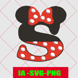 lettre s de minnie mouse svg,digital download