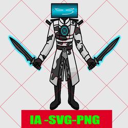 svg computerman  | skibidi toilet digital download file