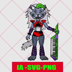 roxanne wolf (roxy) | five nights at freddy's svg .digital download file