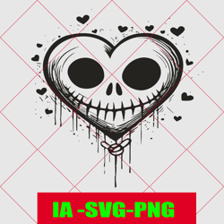 saint-valentin tete de mort coeur svg, clipart sur le theme de l'amour, effrayant romantique png, design gothique unique