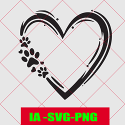 patte coeur svg, svg coeur, patte svg, pet valentine svg, chien maman svg, chat maman svg, valentine vibes svg, svg sain