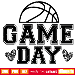 game day svg, game day is the best day svg, basketball svg, basketball day svg, cricut, leopard heart svg, basketball mo