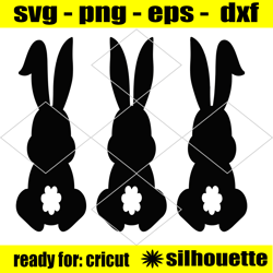 bunnies svg, bummy svg, easter bunny svg, happy easter svg, bunny silhouette svg, rabbit svg, kids, digital download svg