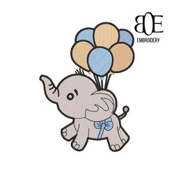 baby embroidery designs, elephant embroidery design, embroidery files, embroidery pattern, instant download