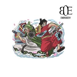 luffy and zoro one piece, anime  embroidery  luffy embroidery design, embroidery patches, anime embroidery pattern