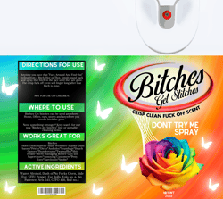 new bitches get stitches png 20oz standard skinny tumbler image - rainbow swirl