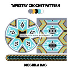 wayuu mochila bag, tapestry crochet bag pattern pdf, tote bag diy, beach bag, shoulder bag, boho handbag / 923