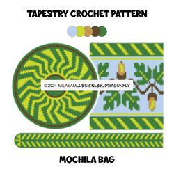 tapestry crochet bag pattern, tote bag - 963