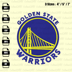 golden state warriors embroidery design, nba embroidery file, instant download