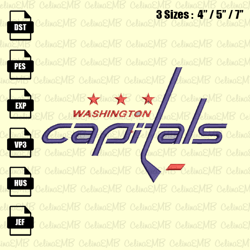 washington capitals embroidery design, nba embroidery file, instant download