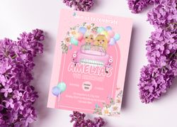 barbie and ken birthday invitation download for print or text 5x7, editable digital barbie printable invite ttemplate