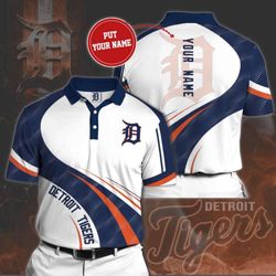 shop now for a custom detroit tigers polo shirt and flaunt your tiger pride!