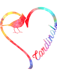 animal heart cardinal watercolor