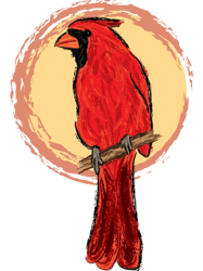 artwork of a nothern cardinal ii