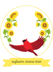 sunflowers cardinal birds (2)