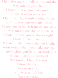 10 things i hate about you list