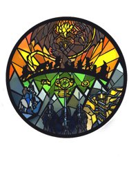 fellowship of the ring stained glass print