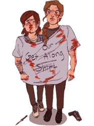 ellie and abby funny designthe last of us 2 art design