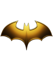 batman gold 3d insignia