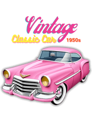 pink cadillac vintagecar 1950s