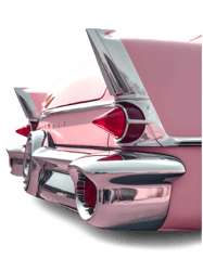 vintage pink cadillac