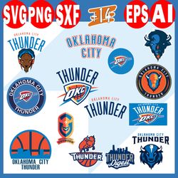 14 oklahoma city thunder logo, okc thunder logo, okc thunder logo png