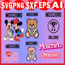 moschino bear logo svg, moschino svg, moschino bear svg, mickey minnie moschino