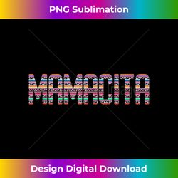 mamacita logo with mexican serape leopard tank top - sleek sublimation png download - challenge creative boundaries