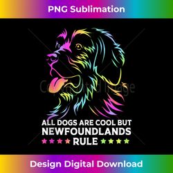 all dogs are cool newfie funny newfoundland dog tank top - crafted sublimation digital download - crafted for sublimation excellence