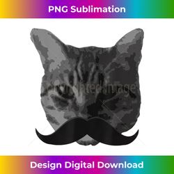 cat mustache - minimalist sublimation digital file - craft with boldness and assurance